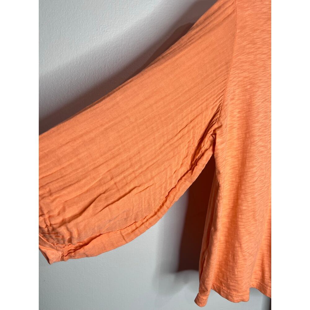 Michael Stars Iliana Fabric Mix Top Marmalade Orange Size M NWT - Picture 3 of 7